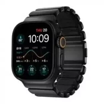 NOMAD Stratos Band - titanov pašček za Apple Watch 49mm s FKM (črni titan, črni FKM)