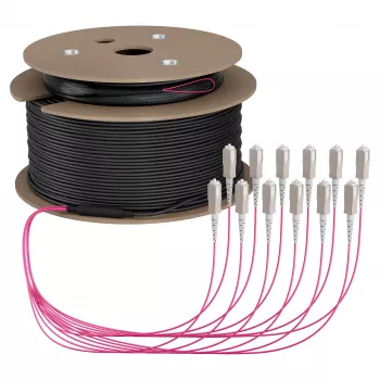 EFB kabel za hrbtenično povezavo U-DQ(ZN)BH OM4 12G (1x12) SC-SC 90m Dca LSZH