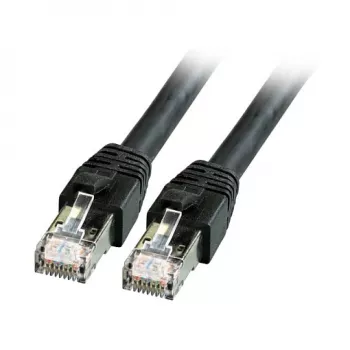 EFB-Elektronik RJ45 patch kabel Cat.8.1 S/FTP LSZH BC črn 3m