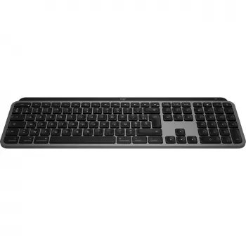Logitech Master Series MX Keys S za Mac - tipkovnica - polna velikost - osvetljena - brezžična - Bluetooth LE - AZERTY - francoska - Space Gray (920-011625)