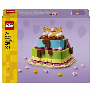 LEGO 40815 Rojstnodnevna torta - sestavljiva torta s svečkami (219 delov)