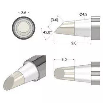 iFixit FixHub spajkalna konica stožčasto-dletasta 2,6 mm srebrna