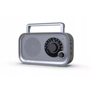Prenosni Eltra HANIA siv FM/AM radio, kompaktna zasnova, na baterije