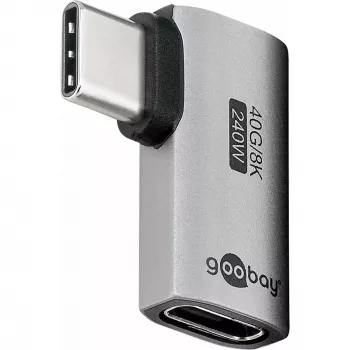 Goobay USB-C adapter horizontalni 90° USB4 - vtič > vtičnica (74441)