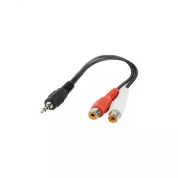 Avdio priključek (3,5 mm) na 2 RCA kabel GEMBIRD CCA-406 20 cm črn