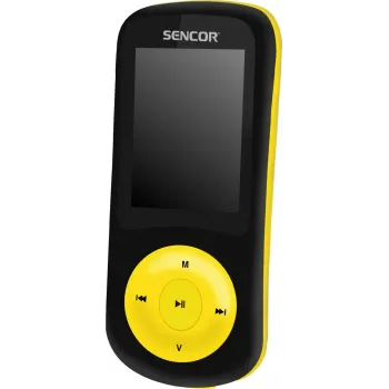 Sencor SFP 5870BYL MP3/MP4 predvajalnik 8 GB, radio, diktafon, reža za SD kartice, rumen/črn