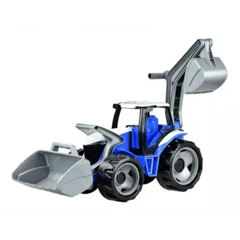 Lena GIGA TRUCKS traktor s čelno nakladalko, traktor, 3 leta, plastika, modra, siva, bela