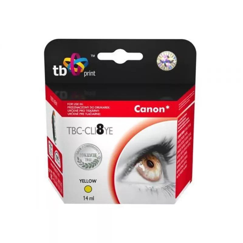 Črnilo TBC-CLI8YE (Canon CLI8YE) rumeno 100 % novo