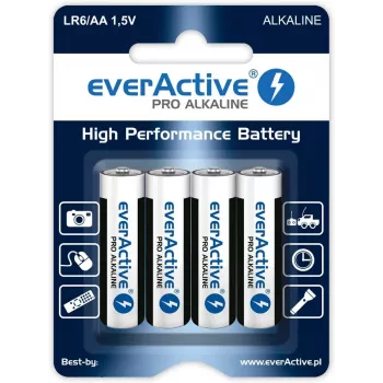 Baterija za enkratno uporabo everActive alkalna AA 1,5 V LR64BLPA paket 4 kosov