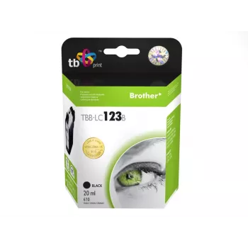 Tiskalniška kartuša združljiva z Brother LC123BK 100 % nova