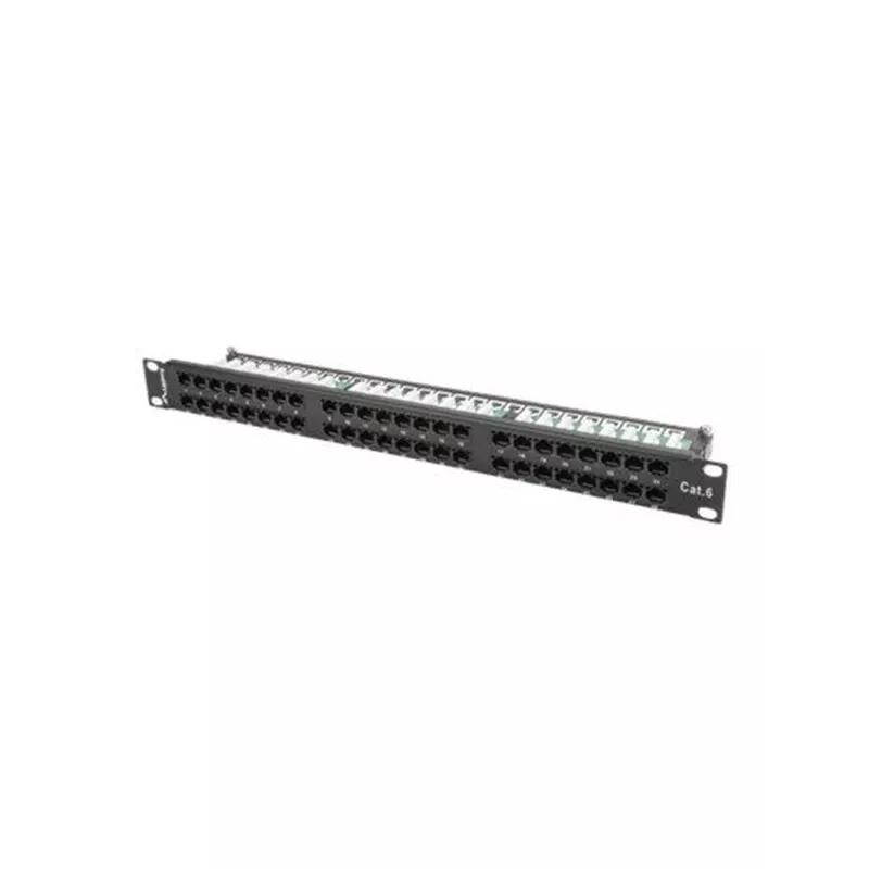 Lanberg PPU6-1048-B - patch panel - 1U - 19 palcev