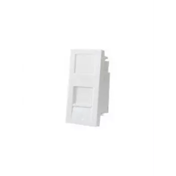 Alantec OS002 keystone adapter 22,5x45 mm z zaklopko, bel