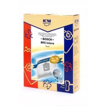 Vrečke za sesalnik 4 kosi znamke km, model KM-B02 — nadomestne mikrofiltrske vrečke za združljive sesalnike (poškodovana embalaža)