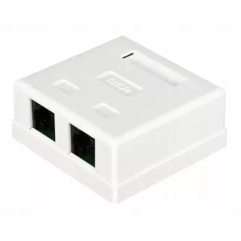 Konektor za kabel Alantec GN002 2× RJ45 vtičnica–vtičnica bel raven plastičen