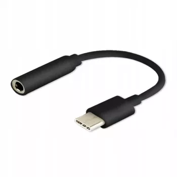 Kabelski adapter SAVIO AK-35/B USB Type-C (3.1) vtič na 3,5 mm vtičnico, črn