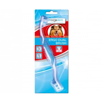 BOGAR Bogadent Ergo Dual Brush Mini dvostranska zobna ščetka za pse, 1 kos