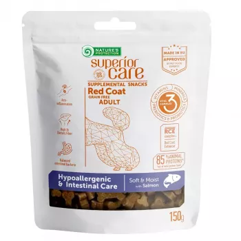 Mehke pasje priboljške za trening Nature’s Protection losos 150 g — hipoalergeno z okusom lososa, beljakovine 21 %, vlaga 20 %