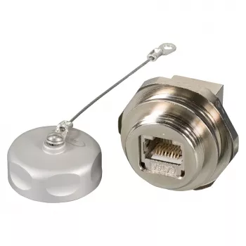 EFB Elektronik IP67DFKRJ45FL Cat.6A RJ45 prehodna spojka, M25, IP67, oklopljena