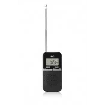 JVC RAE411B prenosni AM/FM radio z analognim sprejemnikom, črn