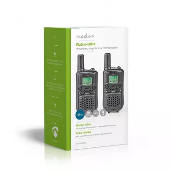 Nedis komplet voki-tokijev WLTK0500BK doseg 5 km 8 kanalov PMR446