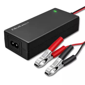 Qoltec avtomatski polnilnik baterij za AGM GEL STD | usmernik 12V | 2A | 24W | LED | kabel 1,8m