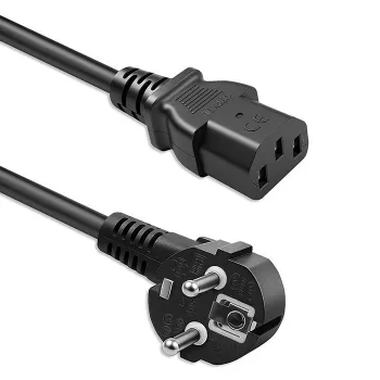 QOLTEC napajalni kabel SCHUKO CEE kotni vtič IEC C13 5m črn