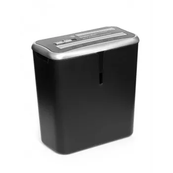 WALLNER uničevalnik dokumentov XD805 CD uničevalnik papirja s križnim rezom, 8 listov, 15L, črn
