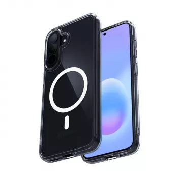 Crong Hybrid Clear Magnetic ovitek za Samsung Galaxy A57, prosojen, združljiv z MagSafe