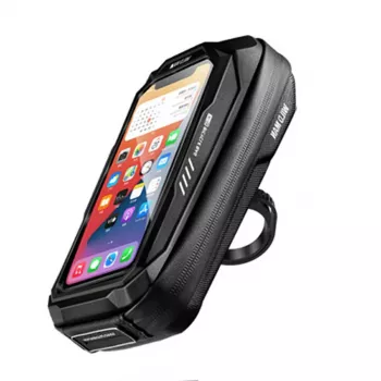 WILDMAN X3 torba za krmilo kolesa z držalom za telefon, črna, trda lupina, vodoodbojna, do 6,7 inch