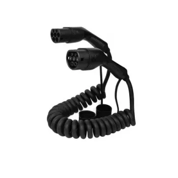 DEFENZO Spiro AC7 7m Type 2 kabel za polnjenje EV 32A 3-fazni 22kW črn