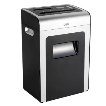 DELI E9917EU uničevalnik dokumentov s prečnim rezanjem, 10 listov, 20L, črn