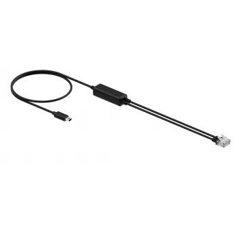Yealink telefonski kabel (1 kos) - RJ9 razdelilni kabel za slušalke 25 cm črn