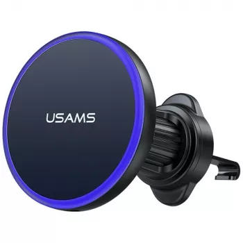 USAMS Magnetno držalo za telefon na režo za zrak, 360° vrtenje, črno