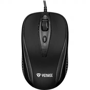 YENKEE YMS 1025 BK QUITO USB kabelska miška, optična, 1000 DPI, 4 tipke, črna