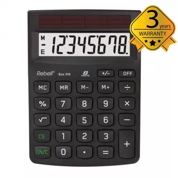 Rebell Eco 310 namizni kalkulator, črn