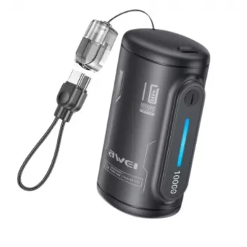 AWEI WP-117 prenosni polnilnik 10000mAh 22,5W 3C2xUSB-C, črn
