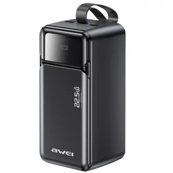 AWEI PA-106 prenosni polnilnik 50000mAh 22,5W PD 3xUSB-C, črn