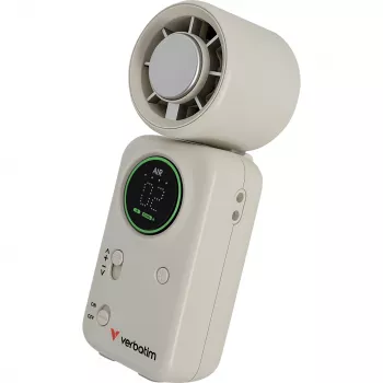 Verbatim Cool 'n' Go Ice Touch Pro ročni ventilator, belo/srebrn, 32346
