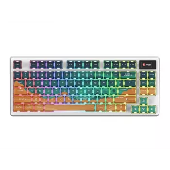 MSI Forge GK600 TKL brezžična mehanska igralna tipkovnica - Mars US ANSI, tri načini, hot-swappable Forge stikala, RGB na tipko, PBT tipke