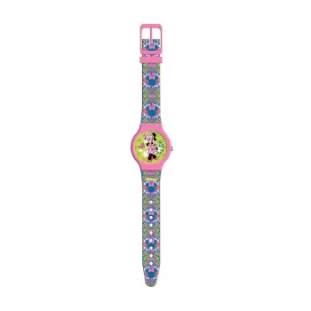 PULIO analogna ura v pločevinki - Disney Minnie Mouse, roza PU usnjen jermen, kvarčni mehanizem, 30mm ohišje iz kovinske zlitine, odporna na brizganje, za deklice od 6 let