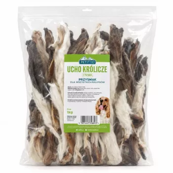 PTI PETITTO kunčje uho s krznom pasja žvečljiva igrača - 1 kg