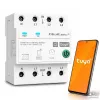 Qoltec 50976 trifazni pametni Wi-Fi rele 63A, DIN letev, 3P+N, časovnik, Tuya