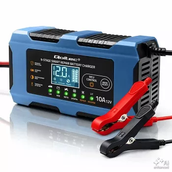 Qoltec 52668 inteligentni polnilnik akumulatorjev 12V 10A s funkcijo obnove za AGM GEL LiFePO4