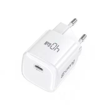 CRONG NEO GaN 40W USB-C PD 3.2 stenski polnilnik z AVS - bel