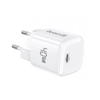 CRONG NEO GaN 40W USB-C PD 3.2 stenski polnilnik z AVS - bel
