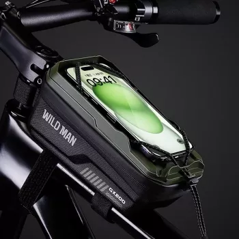 WILDMAN GX200 okvirna kolesarska torba z držalom za telefon, zelena