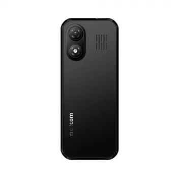 MAXCOM MM282 4G Dual-SIM mobilni telefon z 2,8-palčnim zaslonom, KaiOS, 1400-mAh baterijo, USB-C, Bluetooth 5.1, Wi-Fi hotspot, 2-M kamero, FM radiem, črn