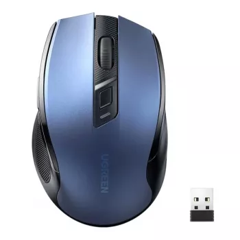 UGREEN MU006 brezžična tiha miška s klikom, 2,4 GHz, 2400 DPI, modra