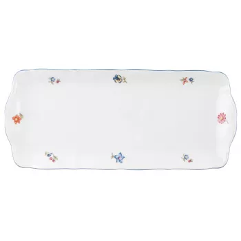 SELTMANN SONATE NOSTALGIA pravokoten servirni krožnik 35 x 17,5 cm, bel trdi porcelan