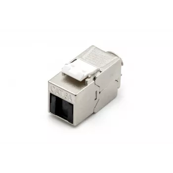 DIGITUS DN-93615-D CAT 6A keystone modul, oklopljen, brez orodja, 10GBase-T, 500 MHz, tlačno liti cink, pozlačeni kontakti, T568A/B, pripravljen na PoE++